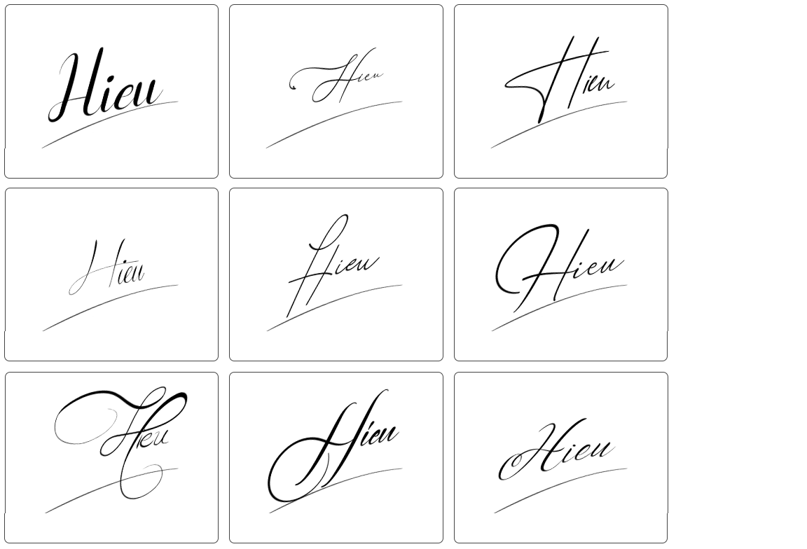 chữ ký hiếu đẹp