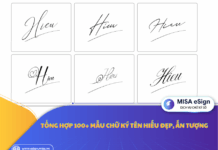 chữ ký tên Hiếu