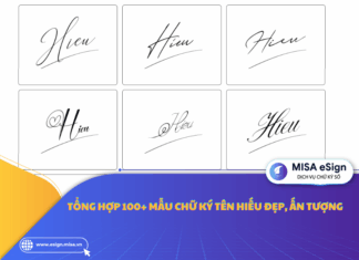 chữ ký tên Hiếu