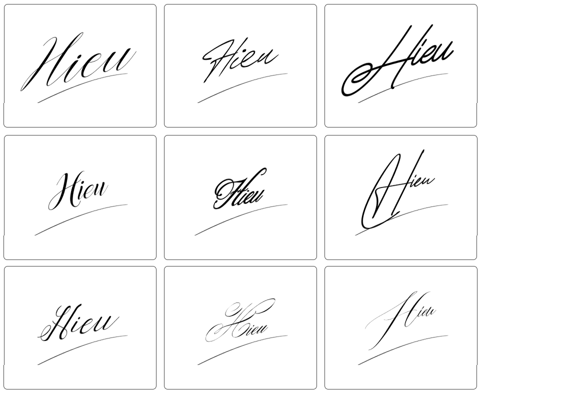 chữ ký tên hiếu đẹp