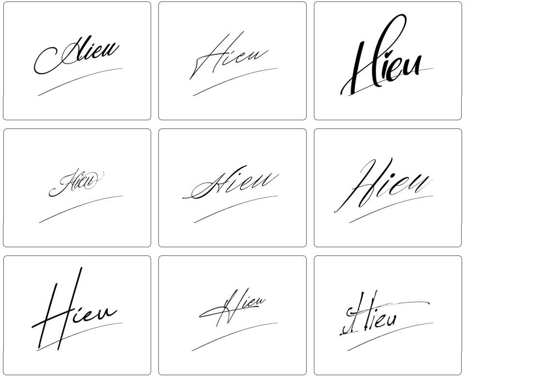 chữ ký đẹp tên hiếu