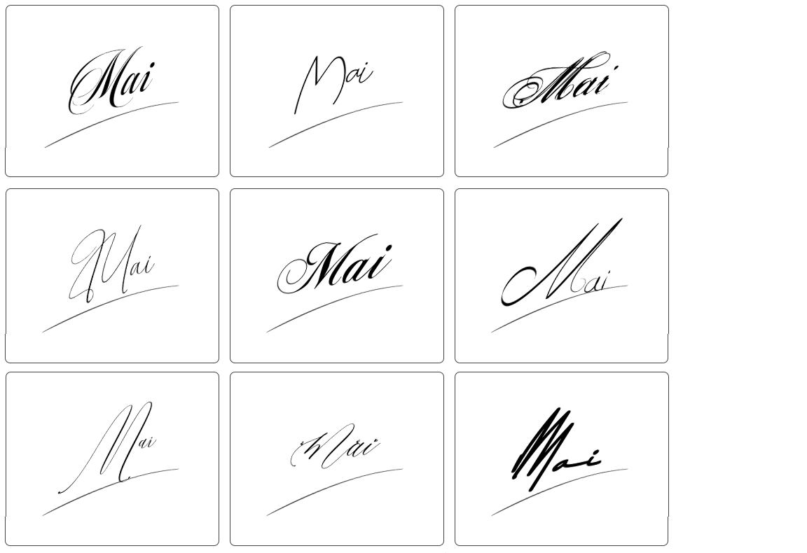 mẫu chữ ký tên mai đẹp