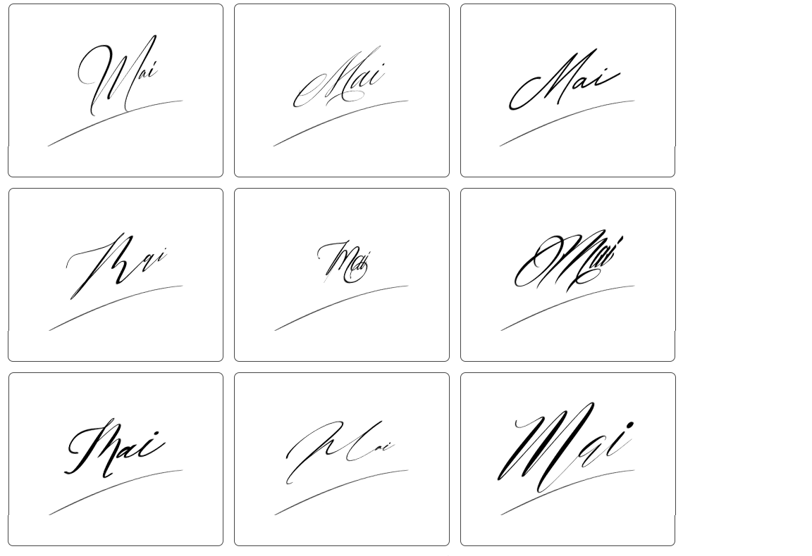 chữ ký mai đẹp