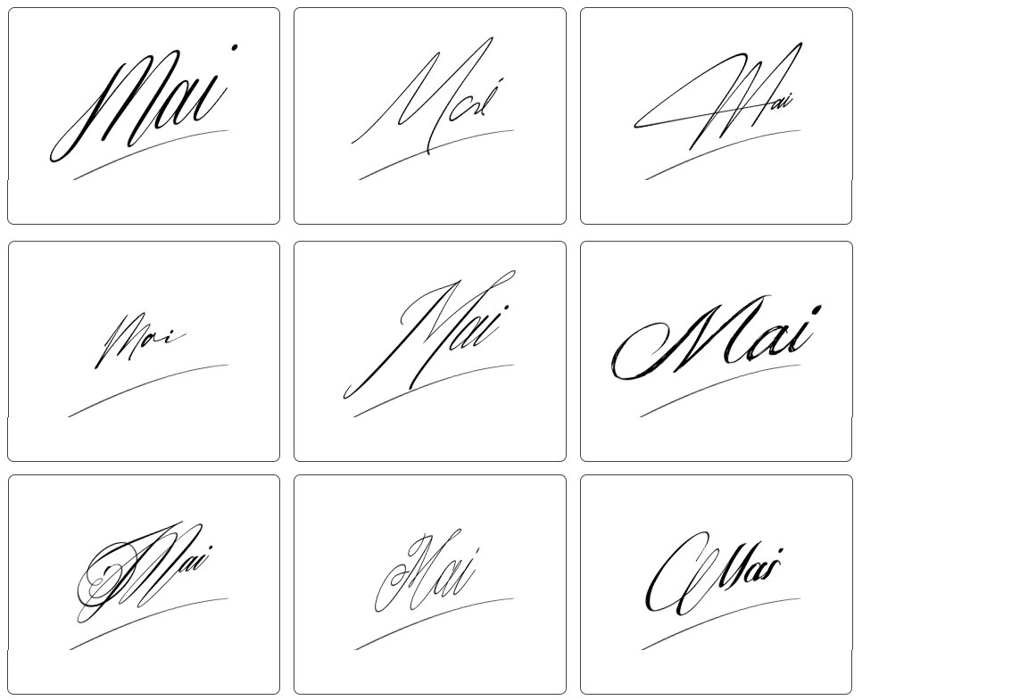 chữ ký tên mai đẹp
