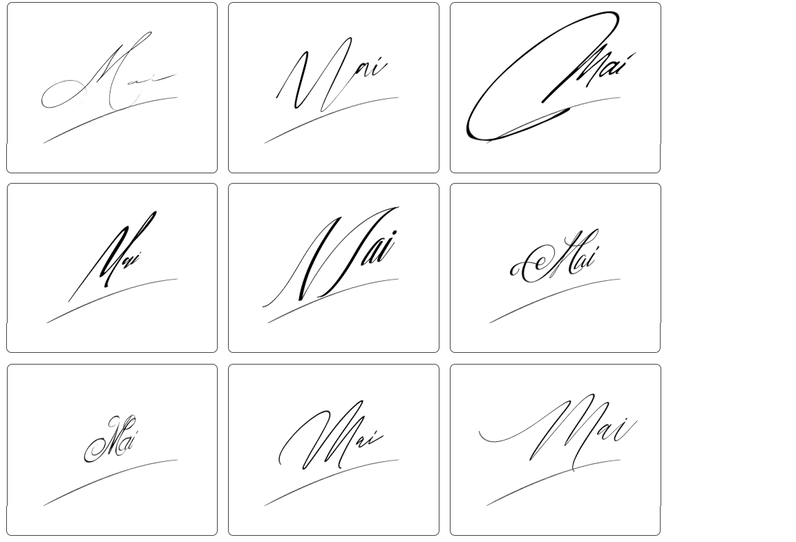chữ ký tên mai đơn giản