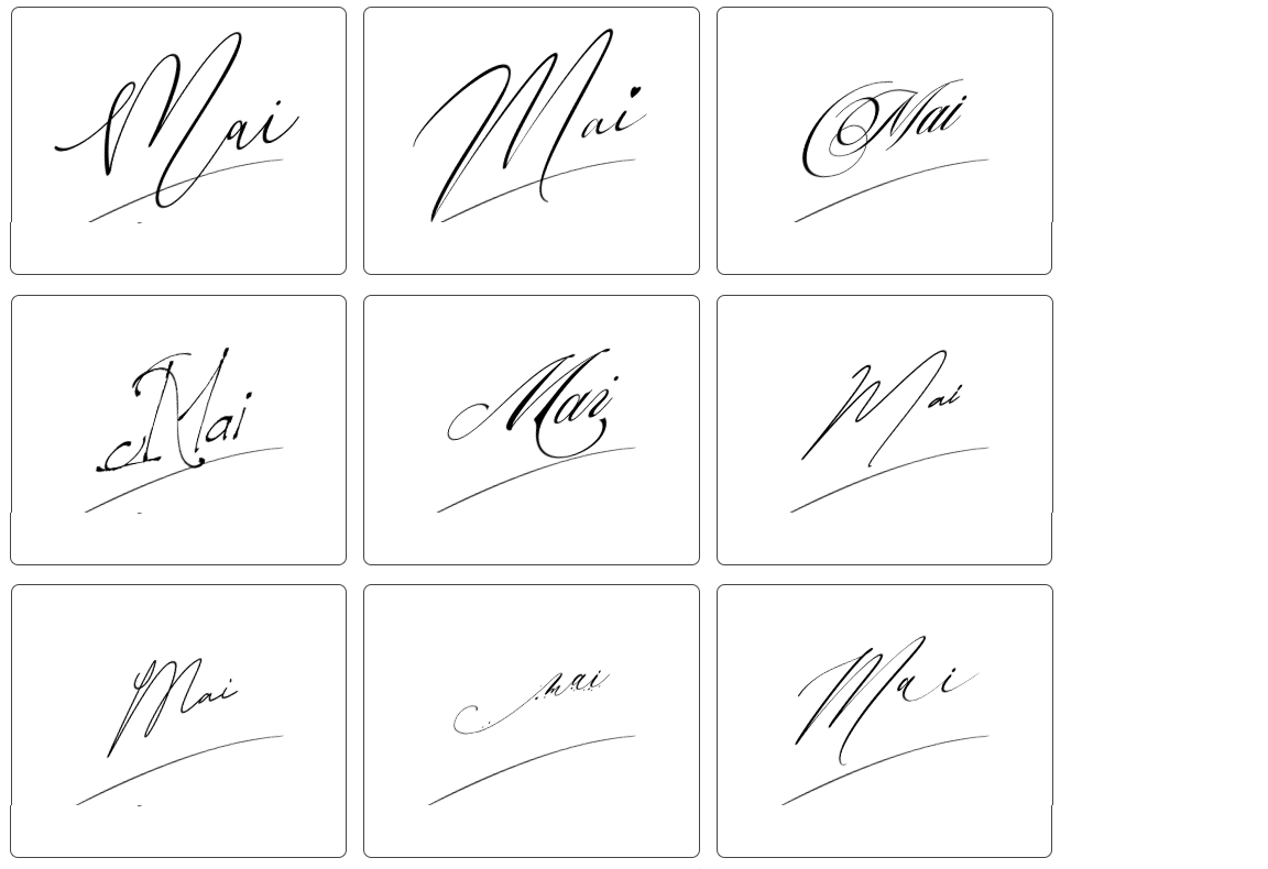 kiểu chữ ký tên mai