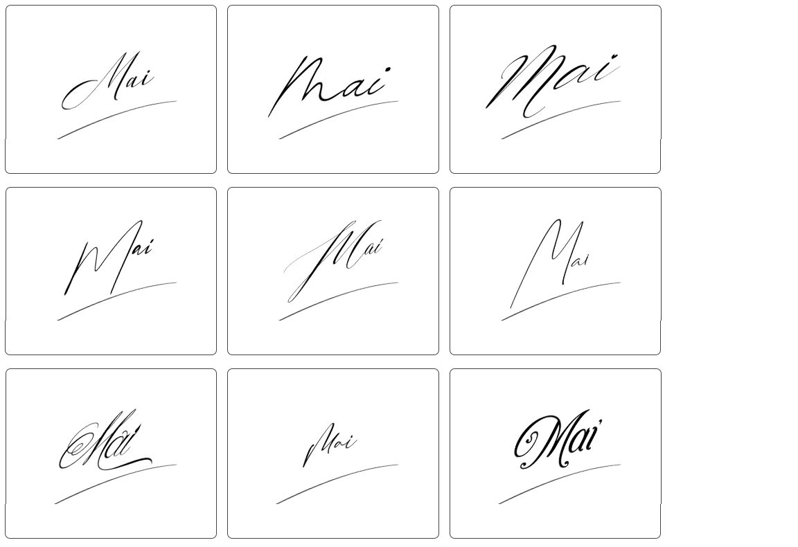 tên mai chữ ký mai