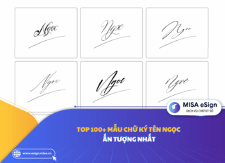 chữ ký tên ngọc