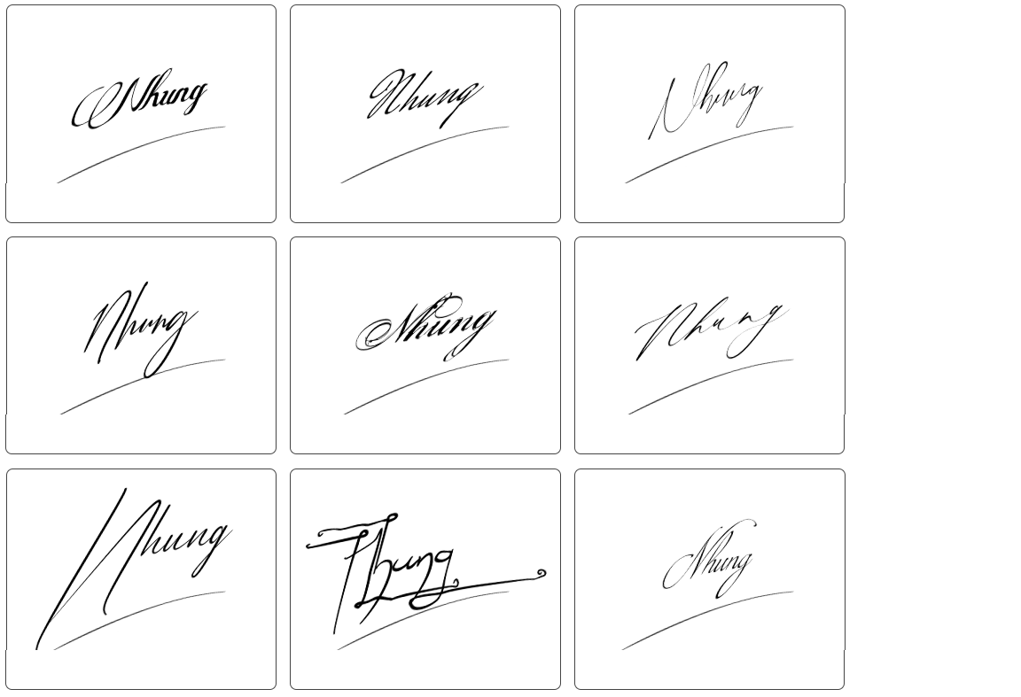 ký tên nhung thế nào