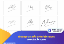 chữ ký tên Nhung