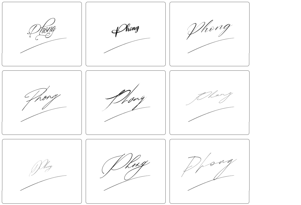 chữ ký phong