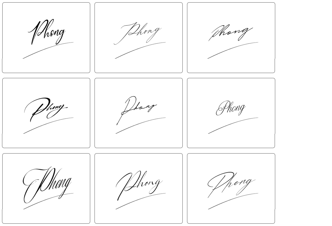 ký chữ Phong đẹp