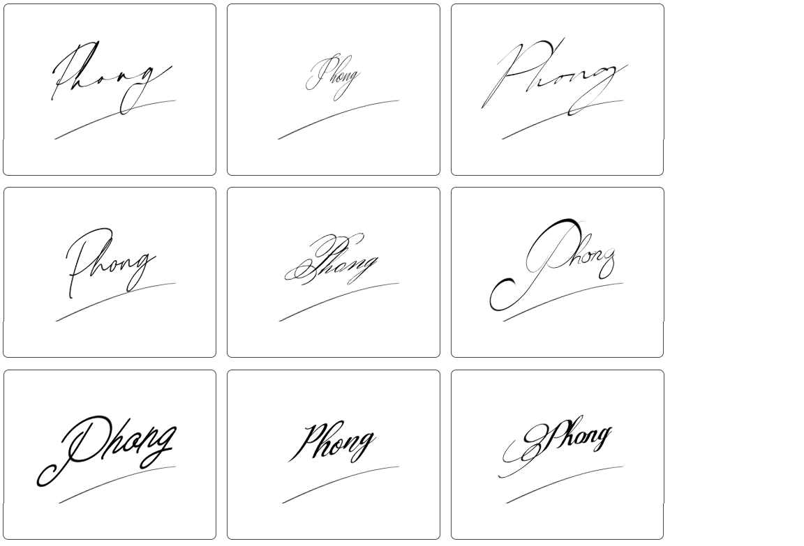 chữ ký tên phong đẹp