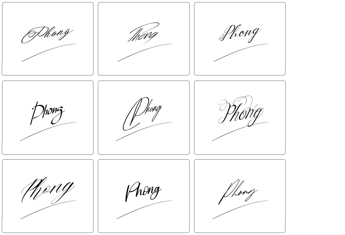chữ ký tên phong đẹp nhất