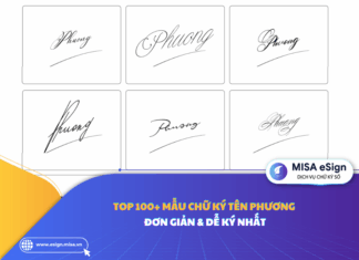 chữ ký tên Phương