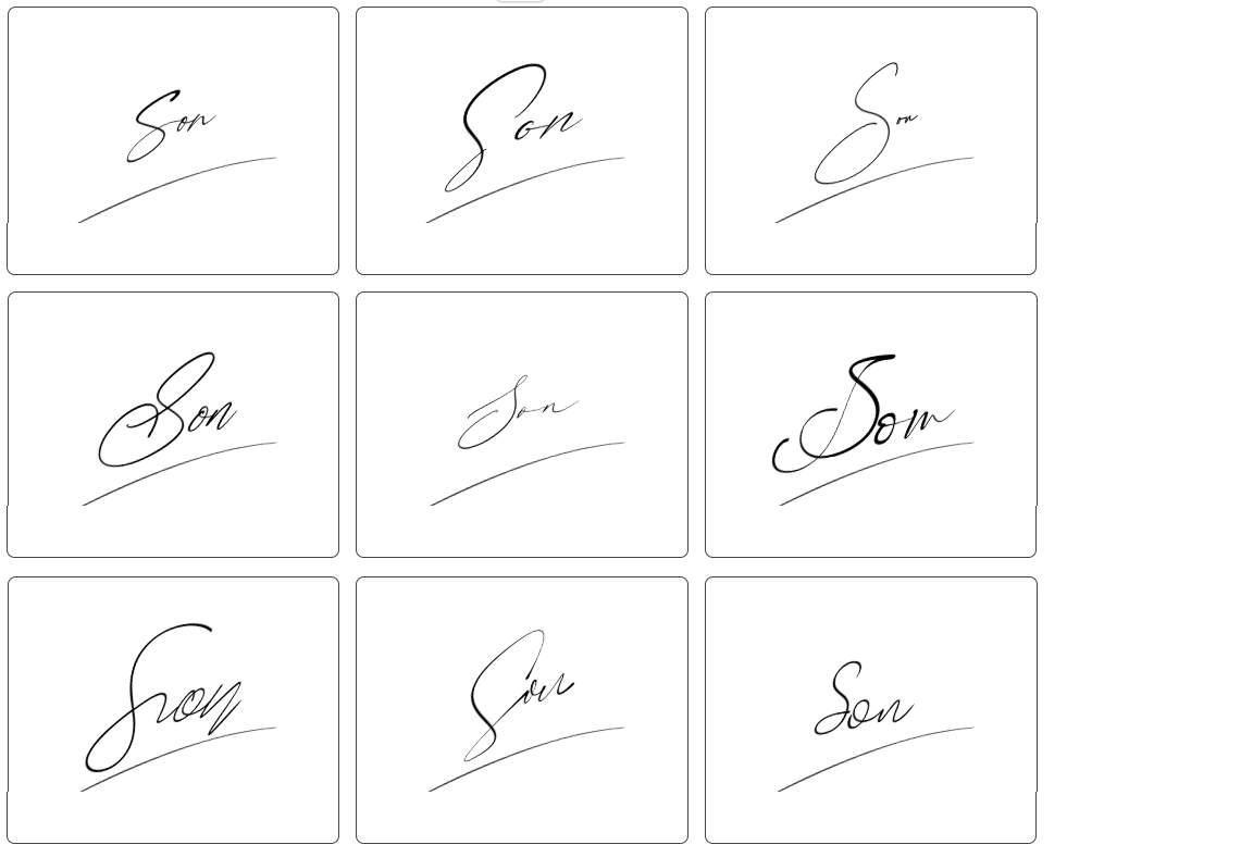 mẫu chữ ký sơn