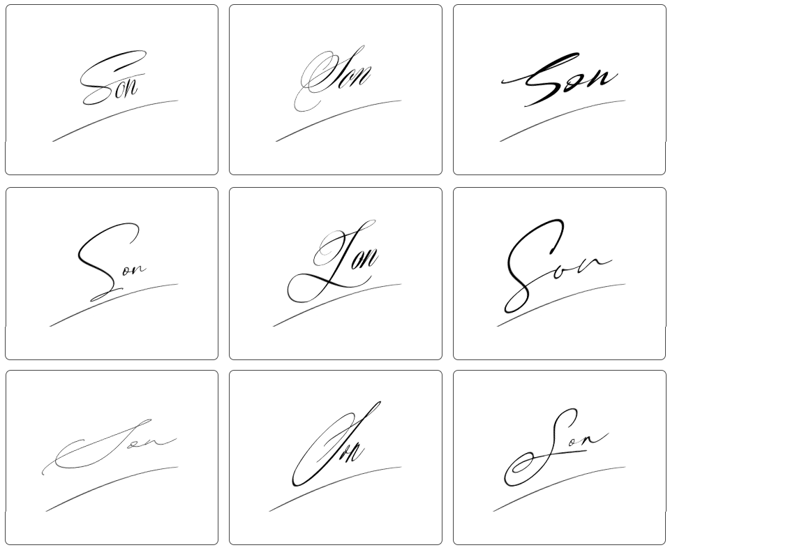 phong thủy chữ ký tên sơn