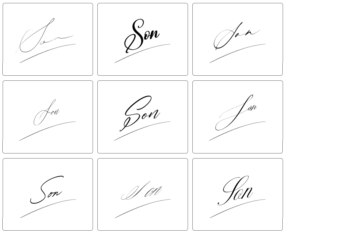 phong thủy chữ ký sơn