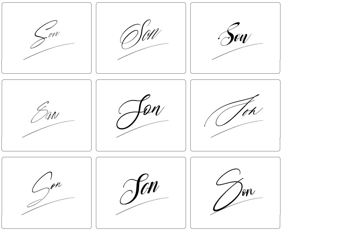 chữ ký tên sơn đơn giản