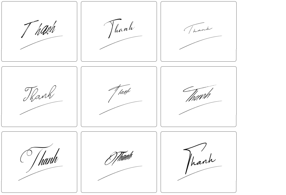 mẫu chữ ký thành