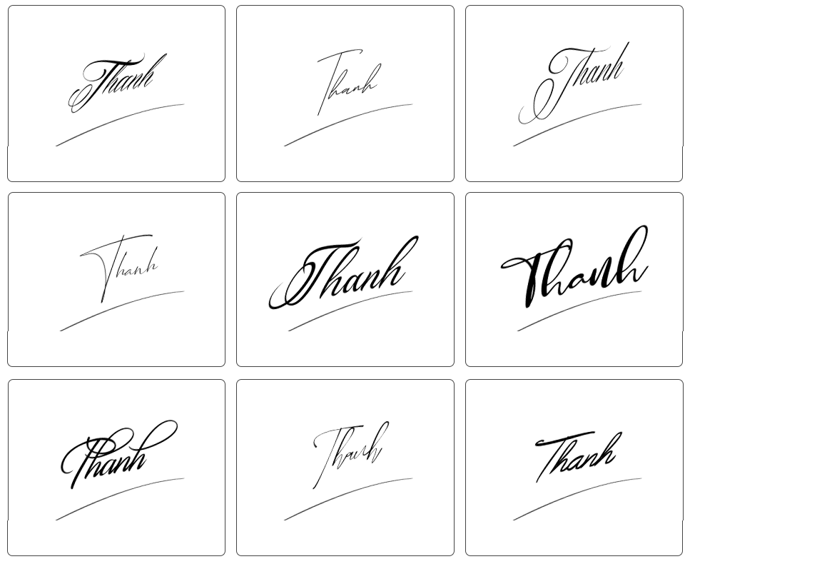 mẫu chữ ký người tên thanh