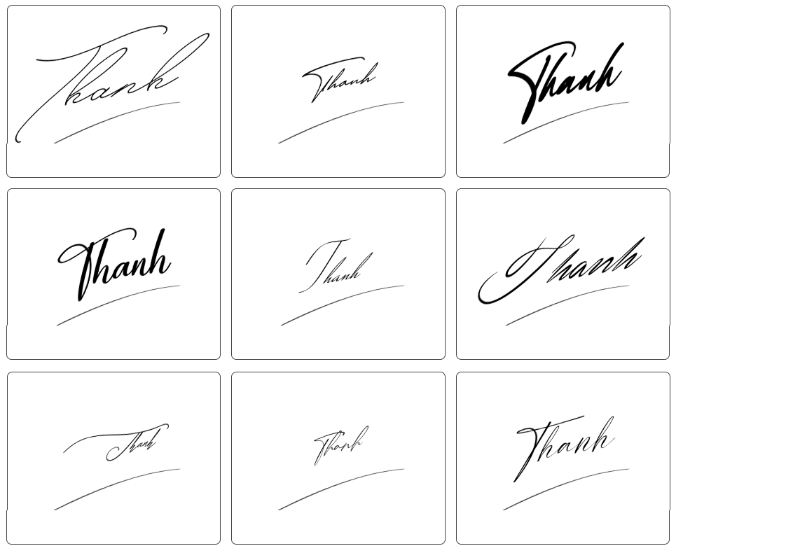 chữ ký của người tên Thanh
