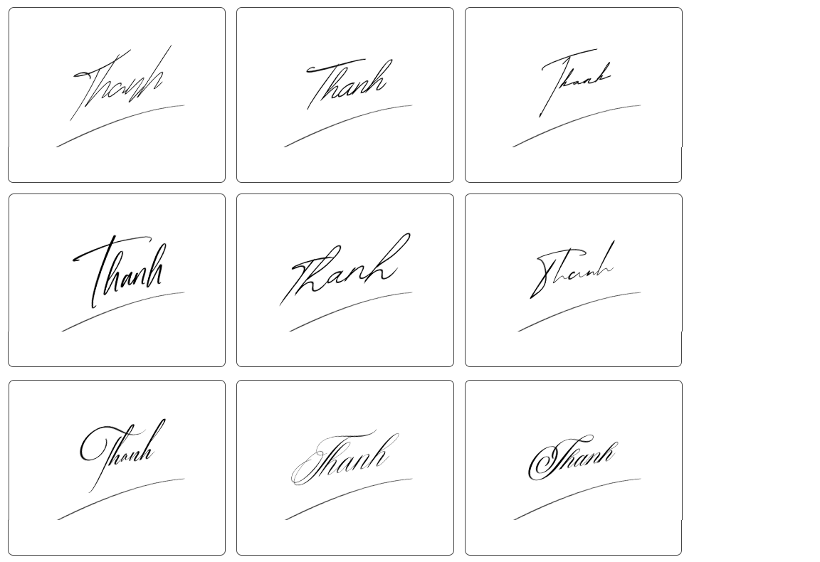 chữ ký người tên Thanh