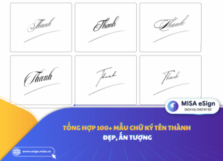 chữ ký tên Thành