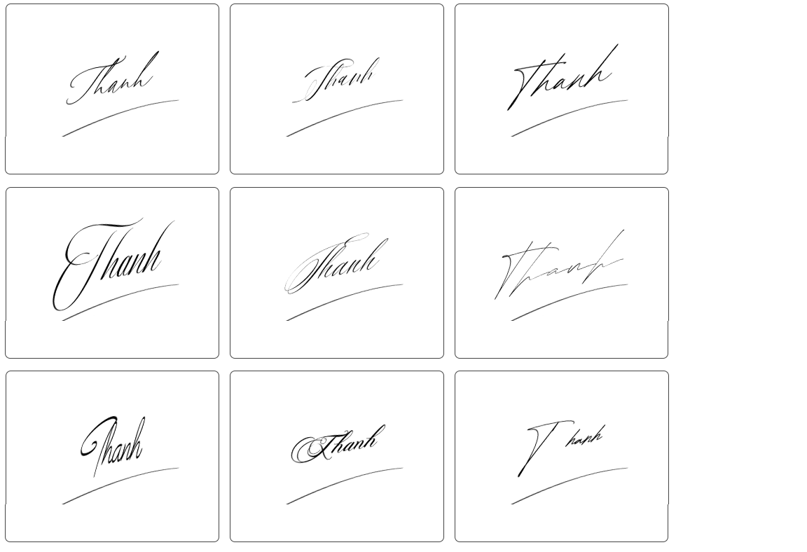 mẫu chữ ký tên thanh