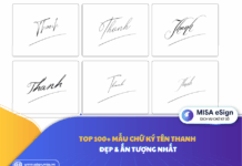 chữ ký tên Thanh