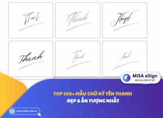 chữ ký tên Thanh