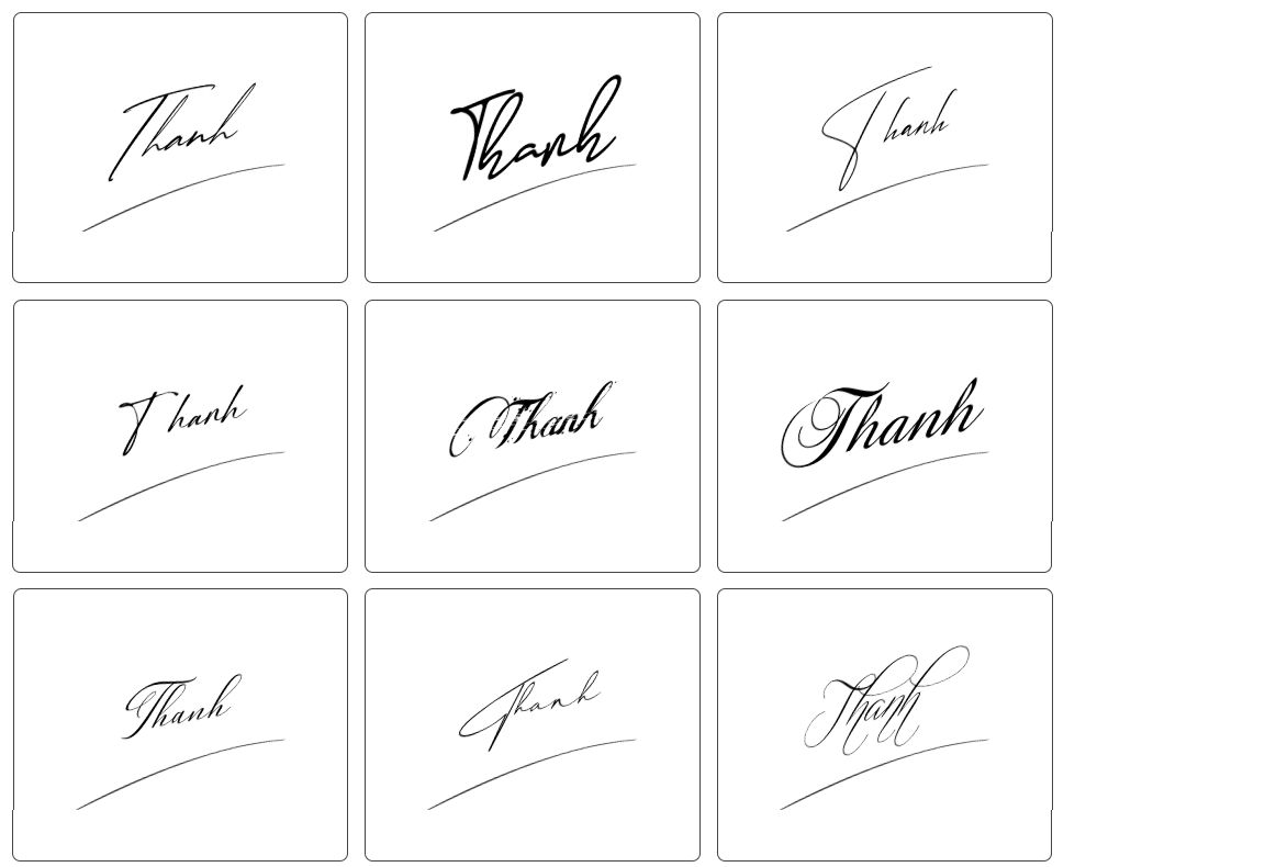 các mẫu chữ ký tên thanh đẹp