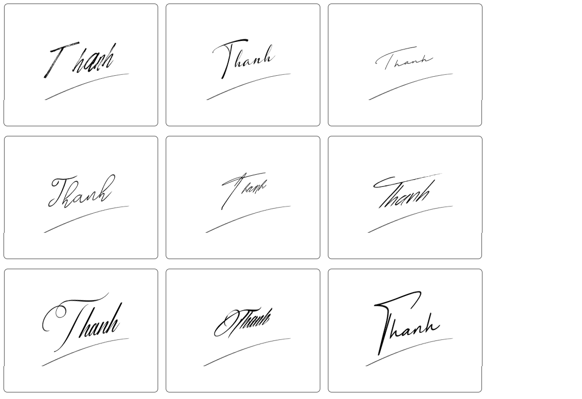 chữ ký đẹp tên thanh