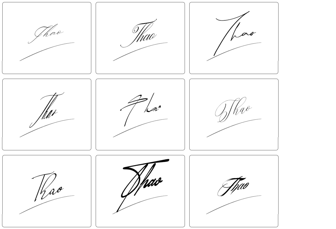 mẫu chữ ký thảo