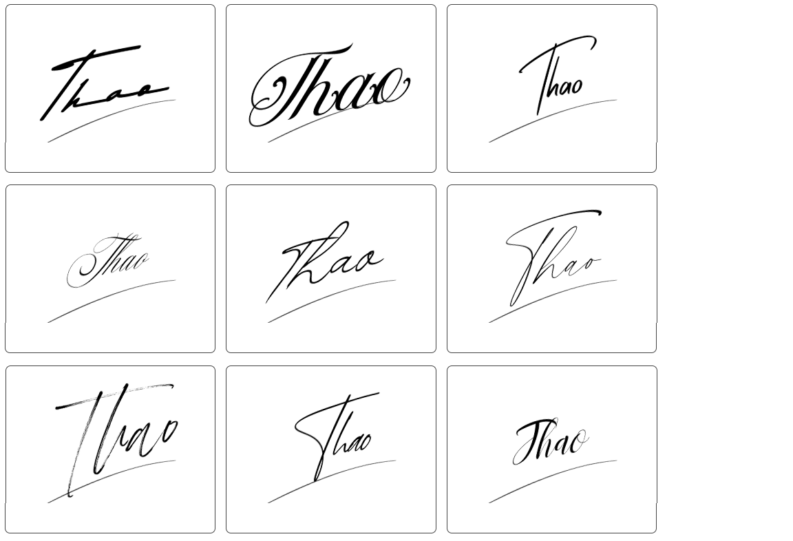 mẫu chữ ký tên thảo đẹp