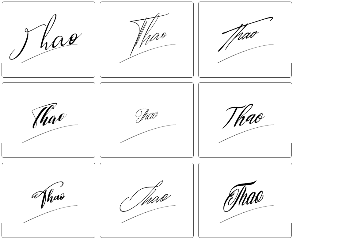 chữ ký tên thảo đơn giản