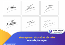chữ ký tên Thảo