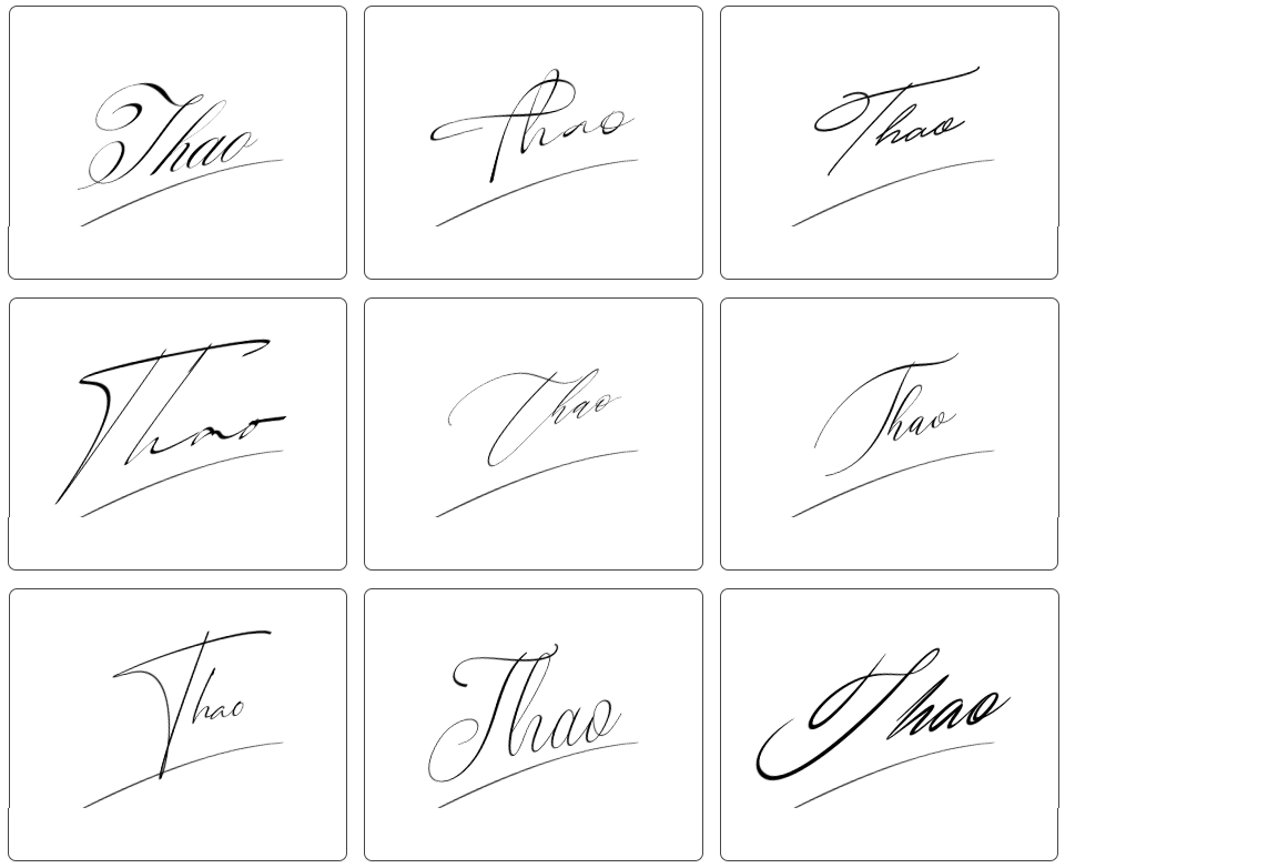chữ ký tên thảo đẹp nhất