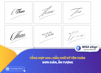 chữ ký tên Thảo