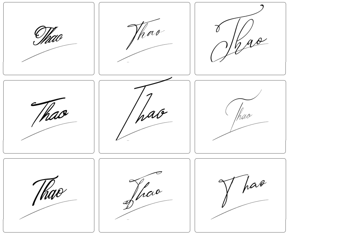 mẫu chữ ký tên thảo
