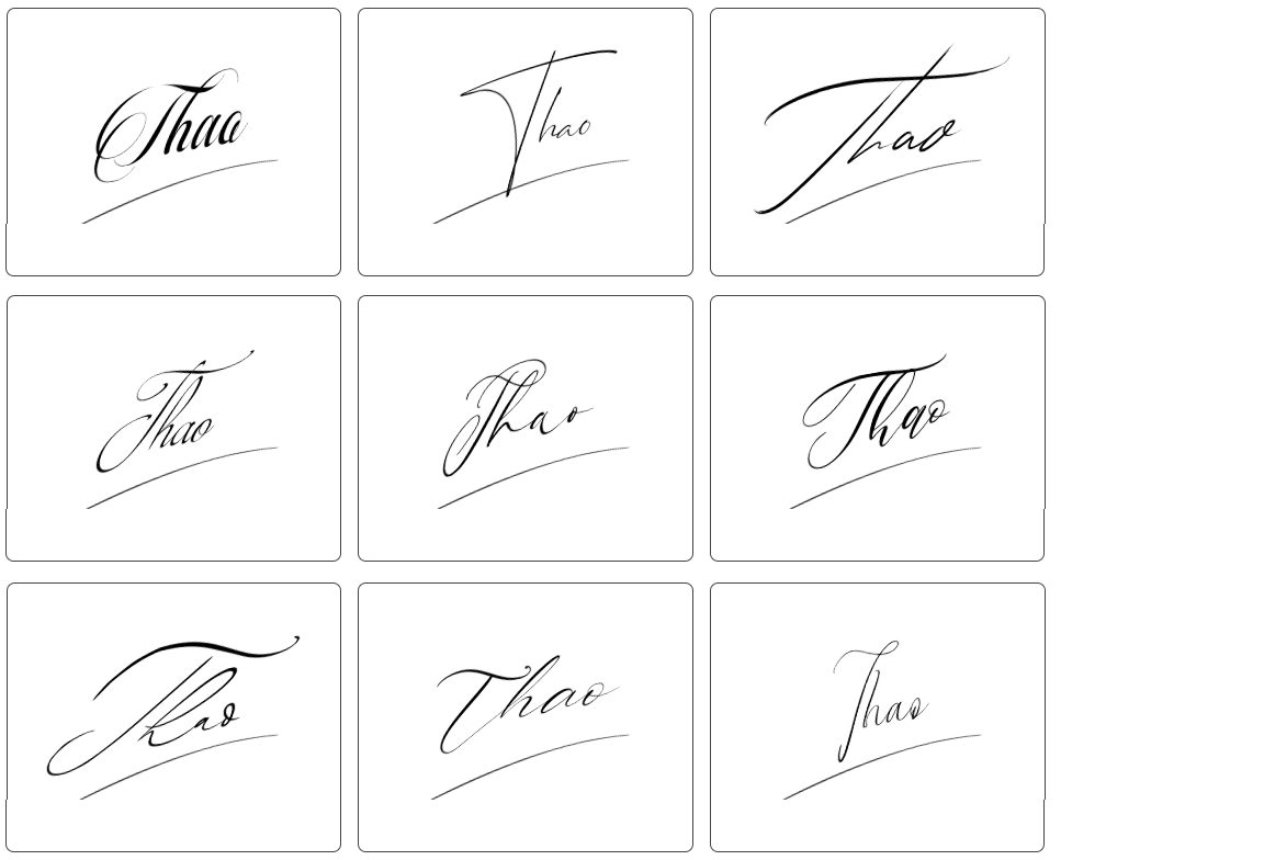 chữ ký thảo đẹp