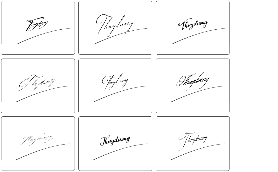chữ ký tên Thùy Dương
