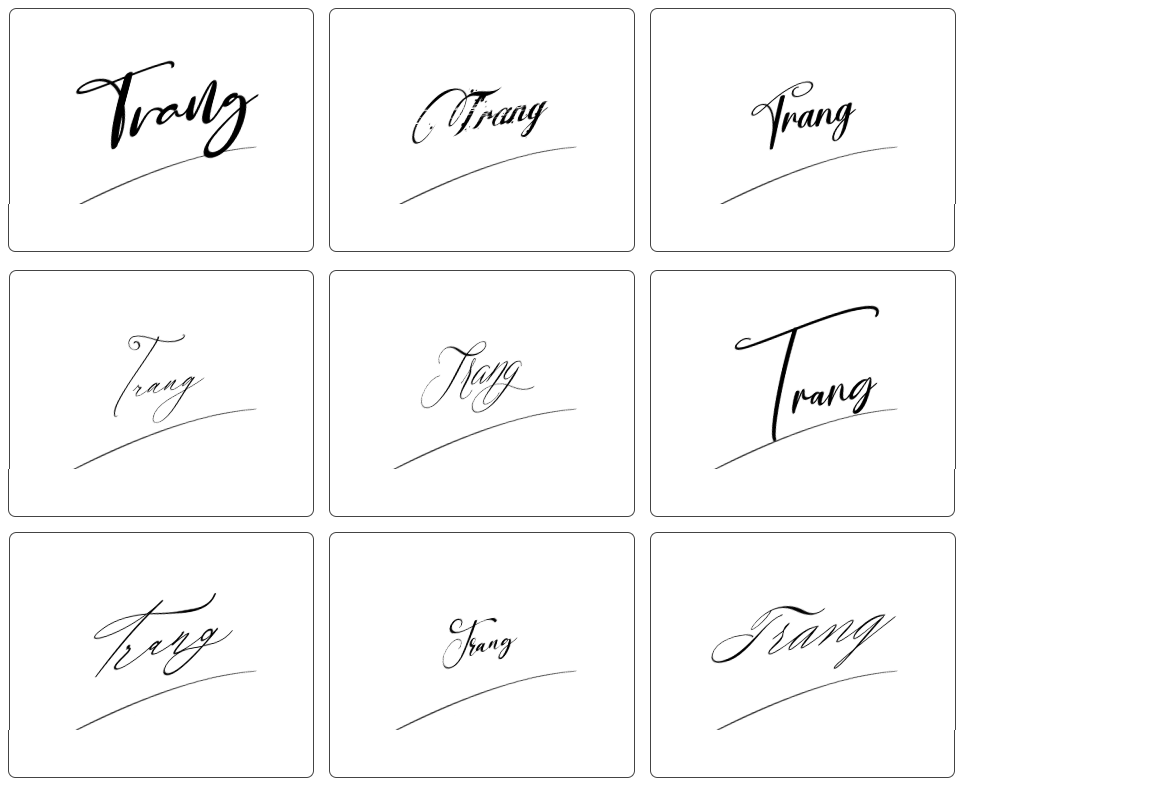 cách ký chữ trang