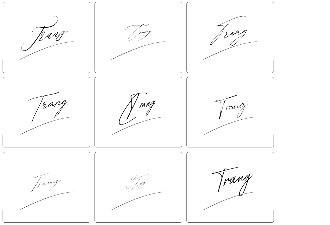 cách viết chữ ký tên trang