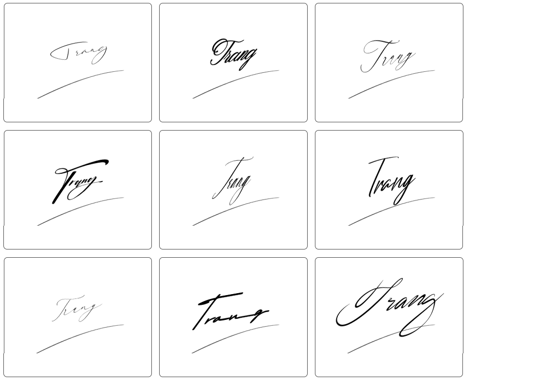 chữ ký tên trang đẹp