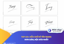 chữ ký tên trang