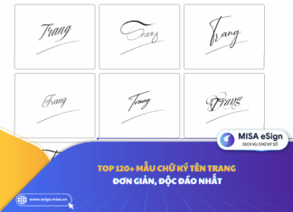 chữ ký tên trang