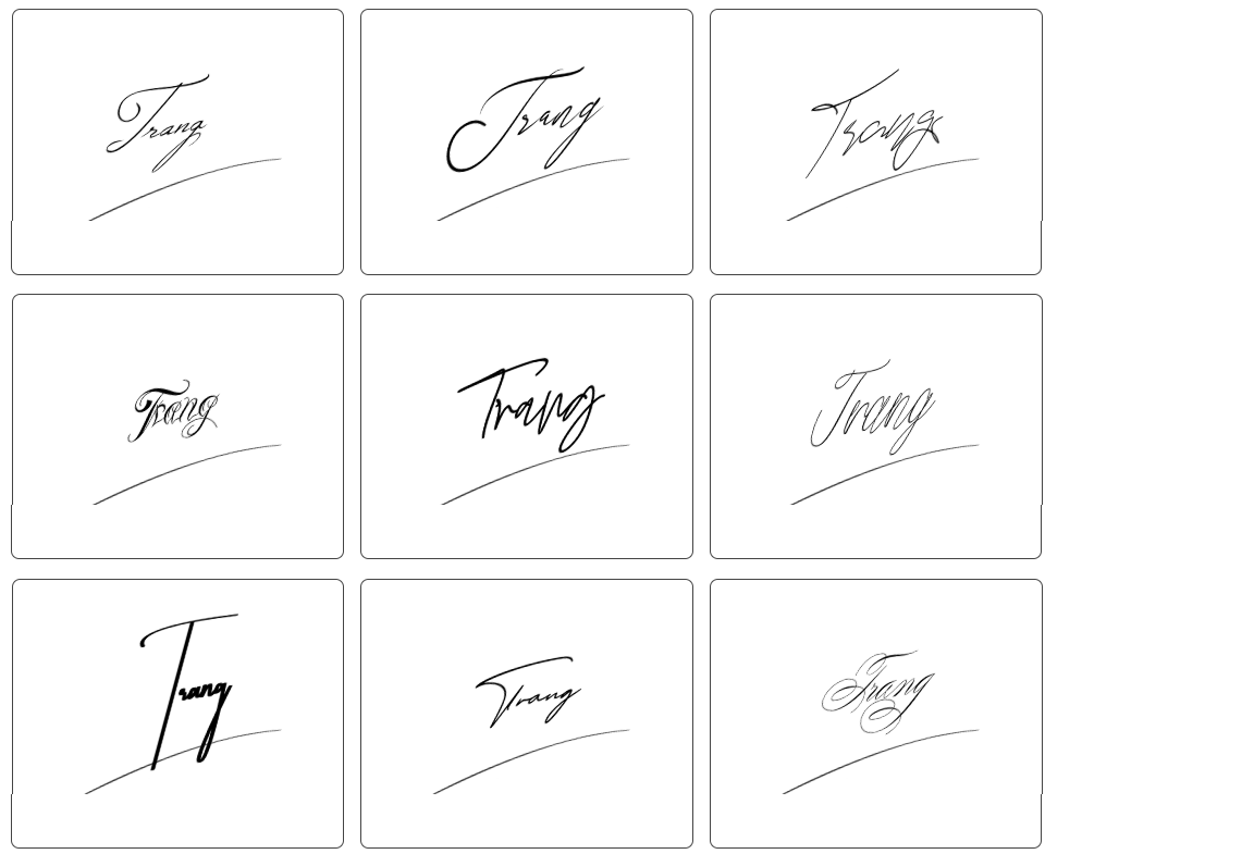 mẫu chữ ký tên trang