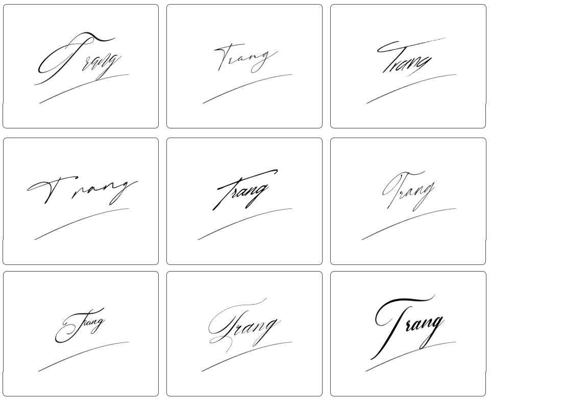 mẫu chữ ký tên trang đơn giản