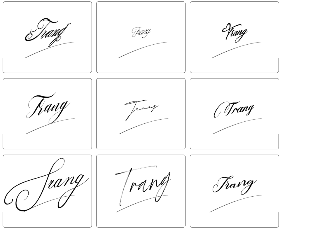 chữ ký trang đơn giản